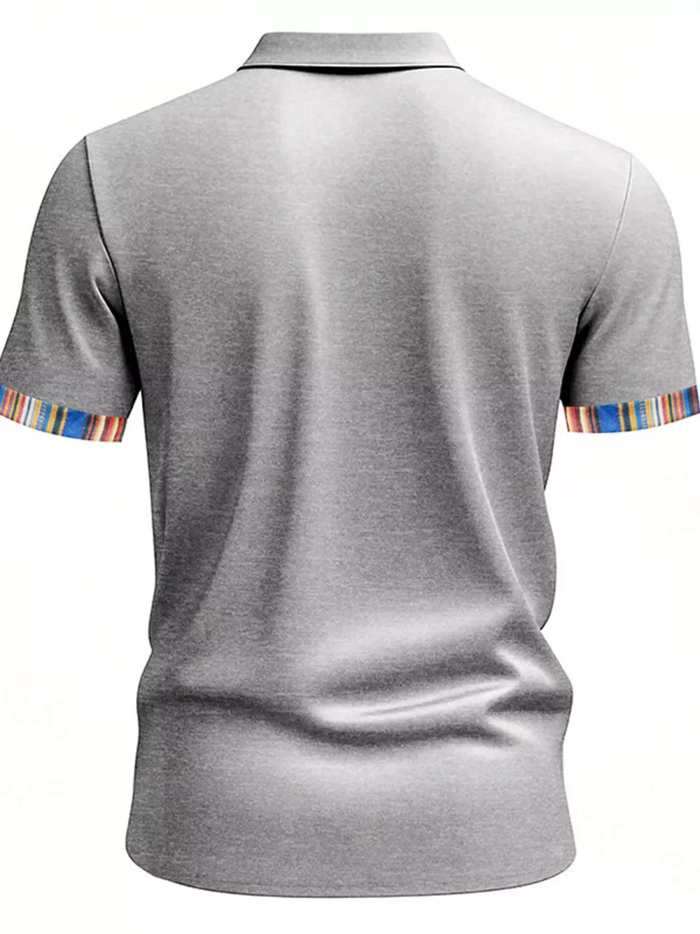 Men's Full Size Short Sleeve Shirt with Colorful Trim Plus Size, image 13