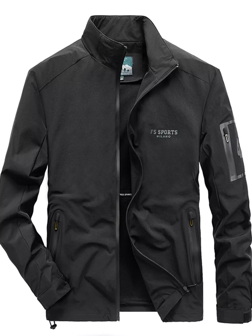 Men's Plus Size Lightweight Zip Up Jacket, image 2