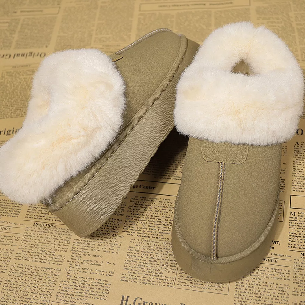 Fuzzy Trim Platform Boots, image 6