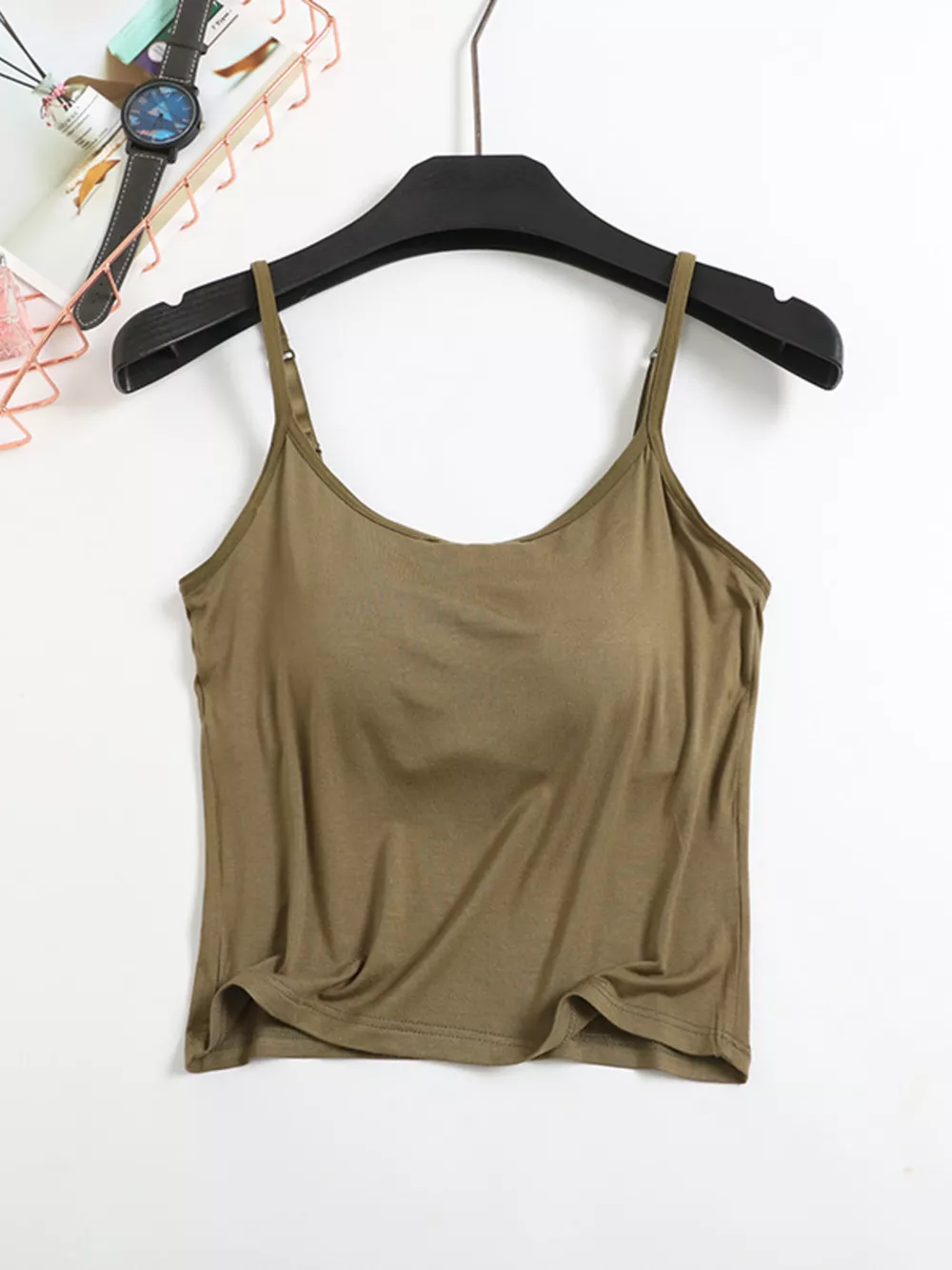 Modal Adjustable Strap Padded Cami and Shorts Set