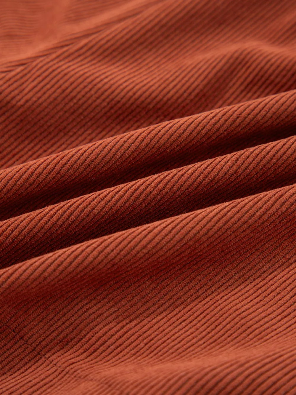 Button Decor Scalloped Edge High Waist Corduroy Shorts, image 10