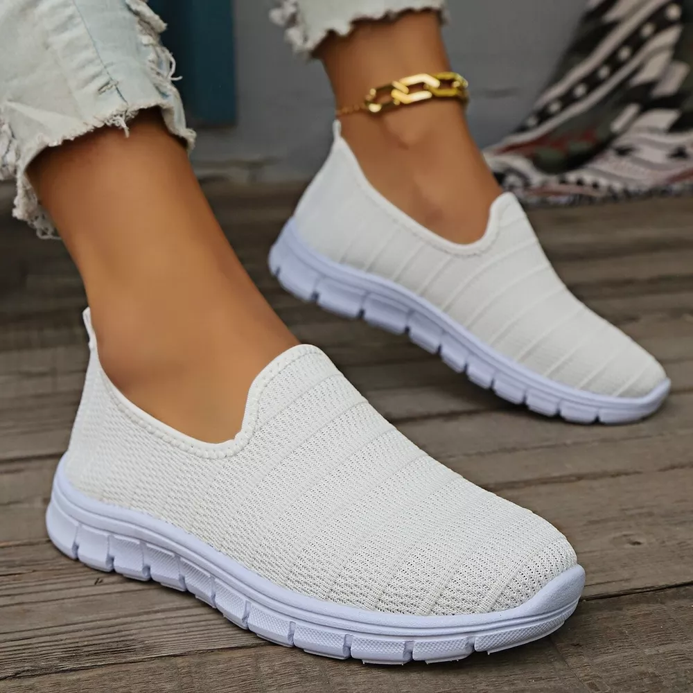 Round Toe Mesh Slip-Ons, image 6