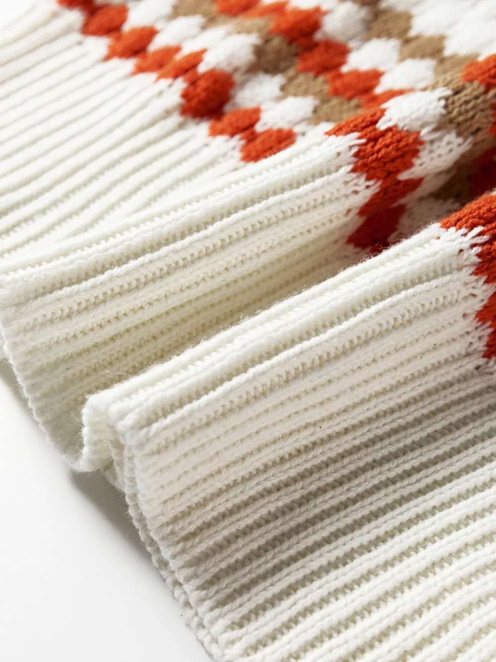 Stripe Eyelet Patterned Drop Shoulder Sweater, image 5