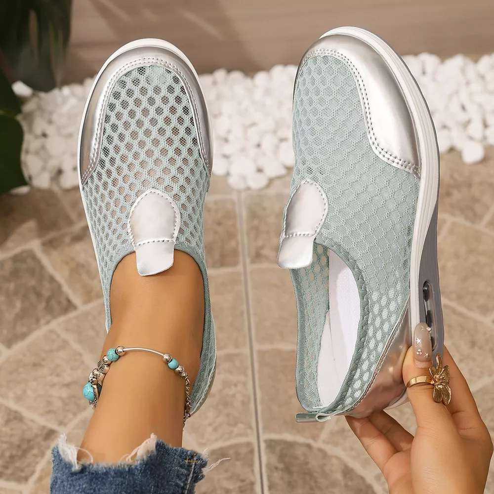 Breathable Mesh Wedge Slip-Ons, image 6