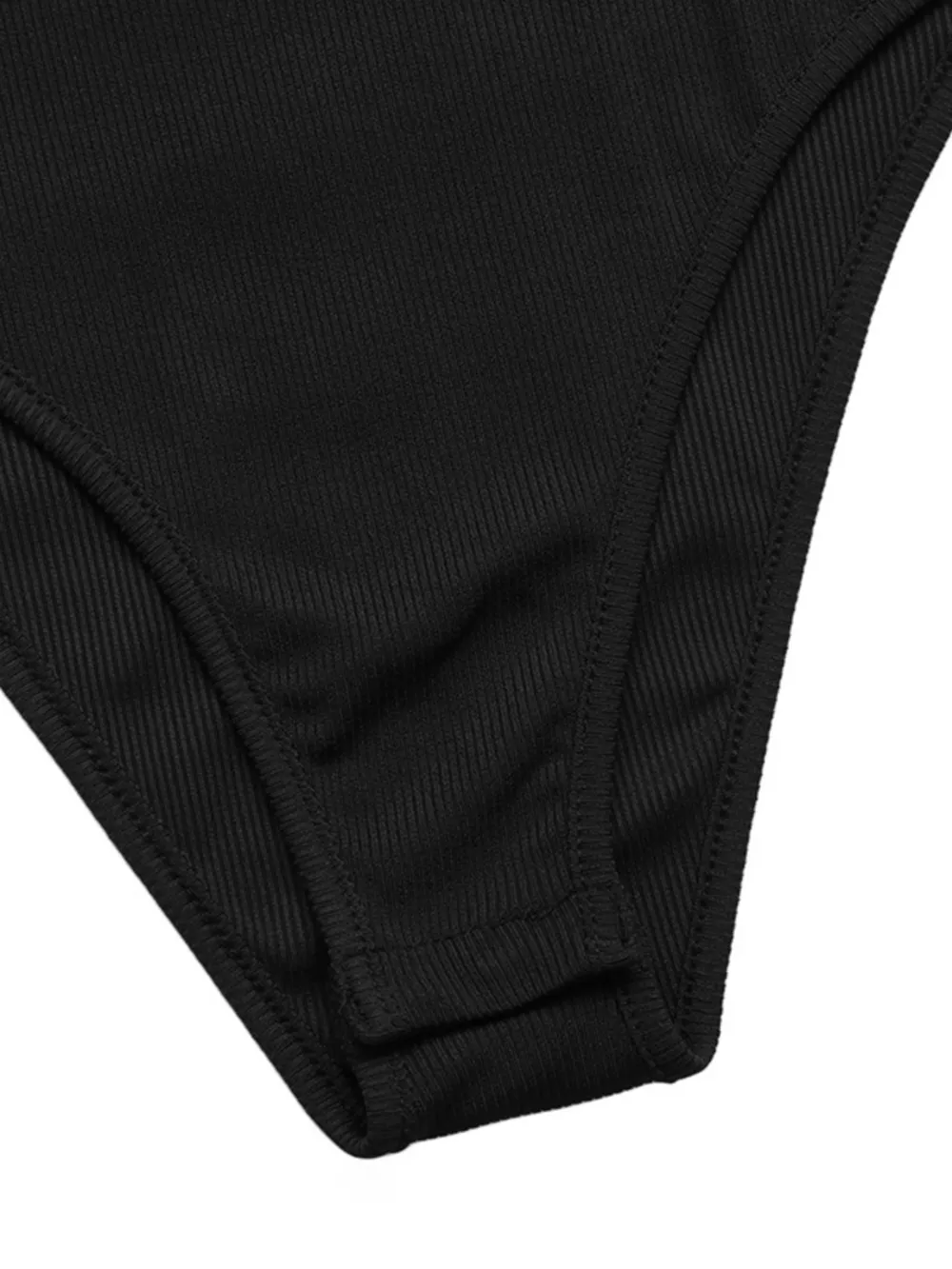 Flower Round Neck Long Sleeve Bodysuit, image 3