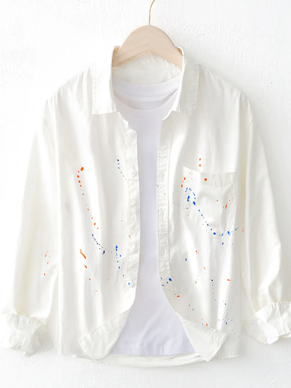 Men's Plus Size Button Up Long Sleeve Shirt, image 2