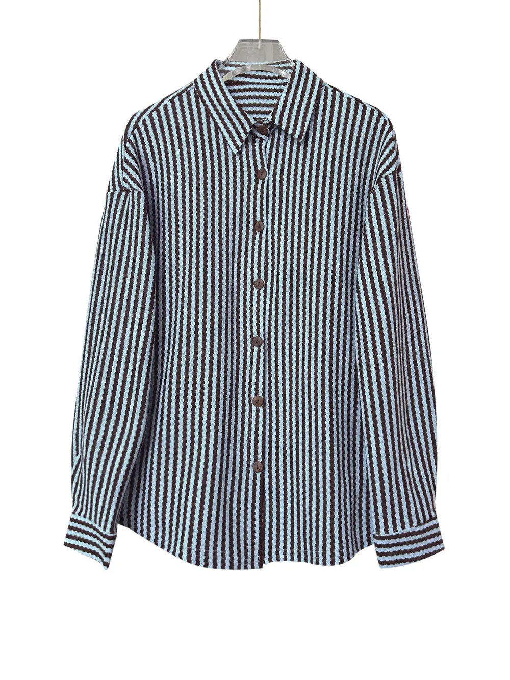 Striped Button-Down Casual Shirt, image 5