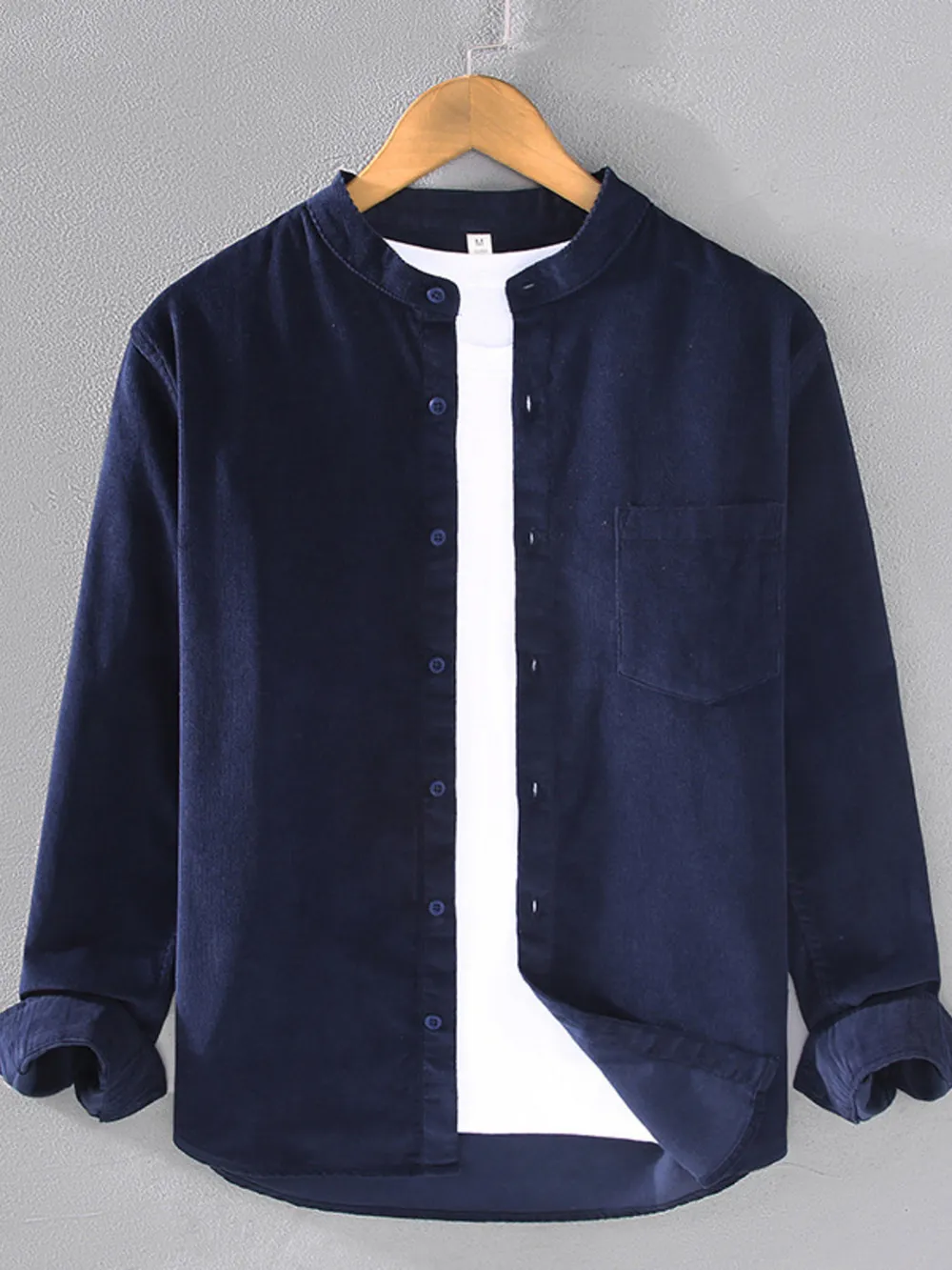 Men's Plus Size Button Up Long Sleeve Shirt, image 4