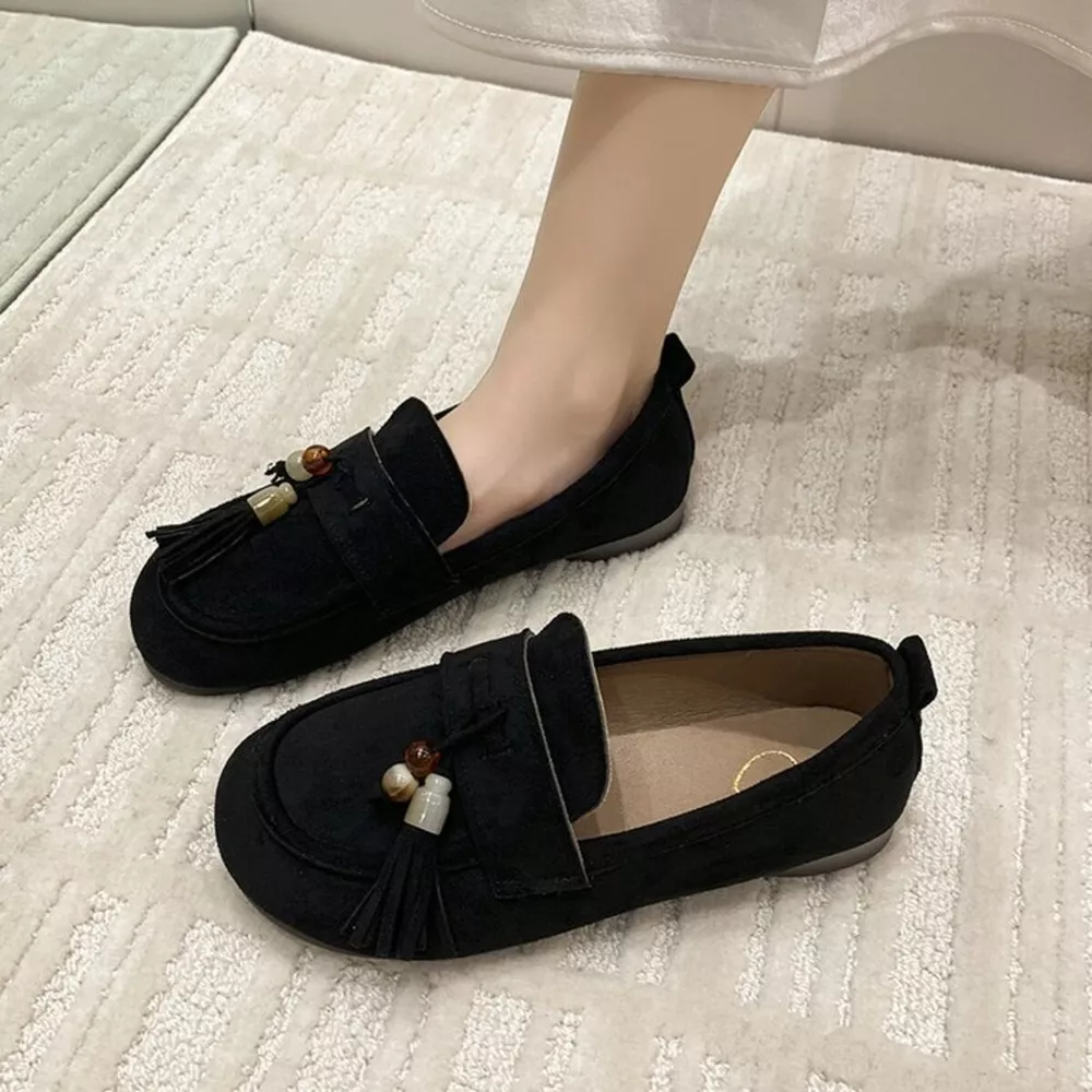 Tassel Round Toe Slip-Ons, image 7