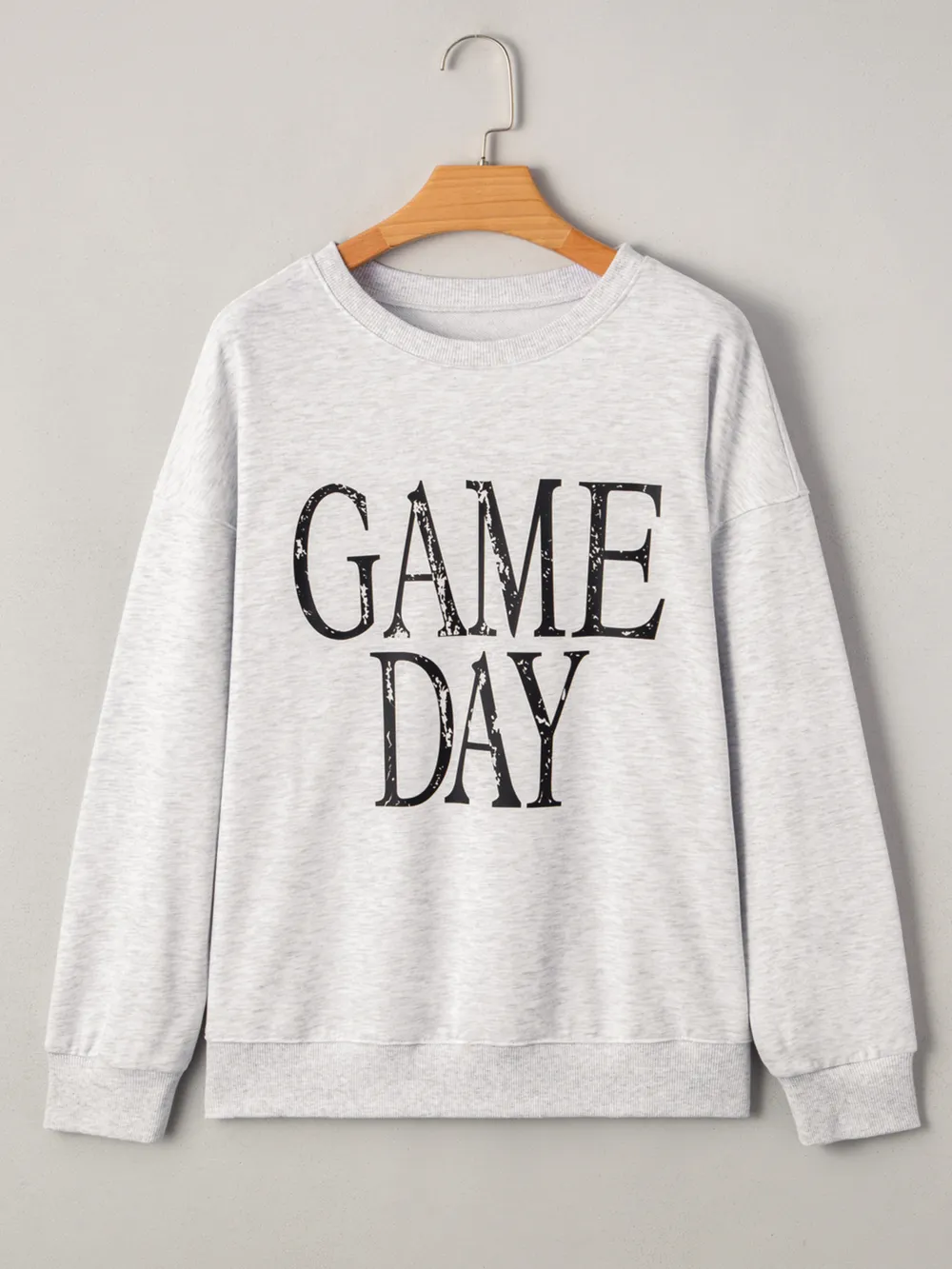 Washed GAME DAY Graphic Baggy Sweatshirt, image 4