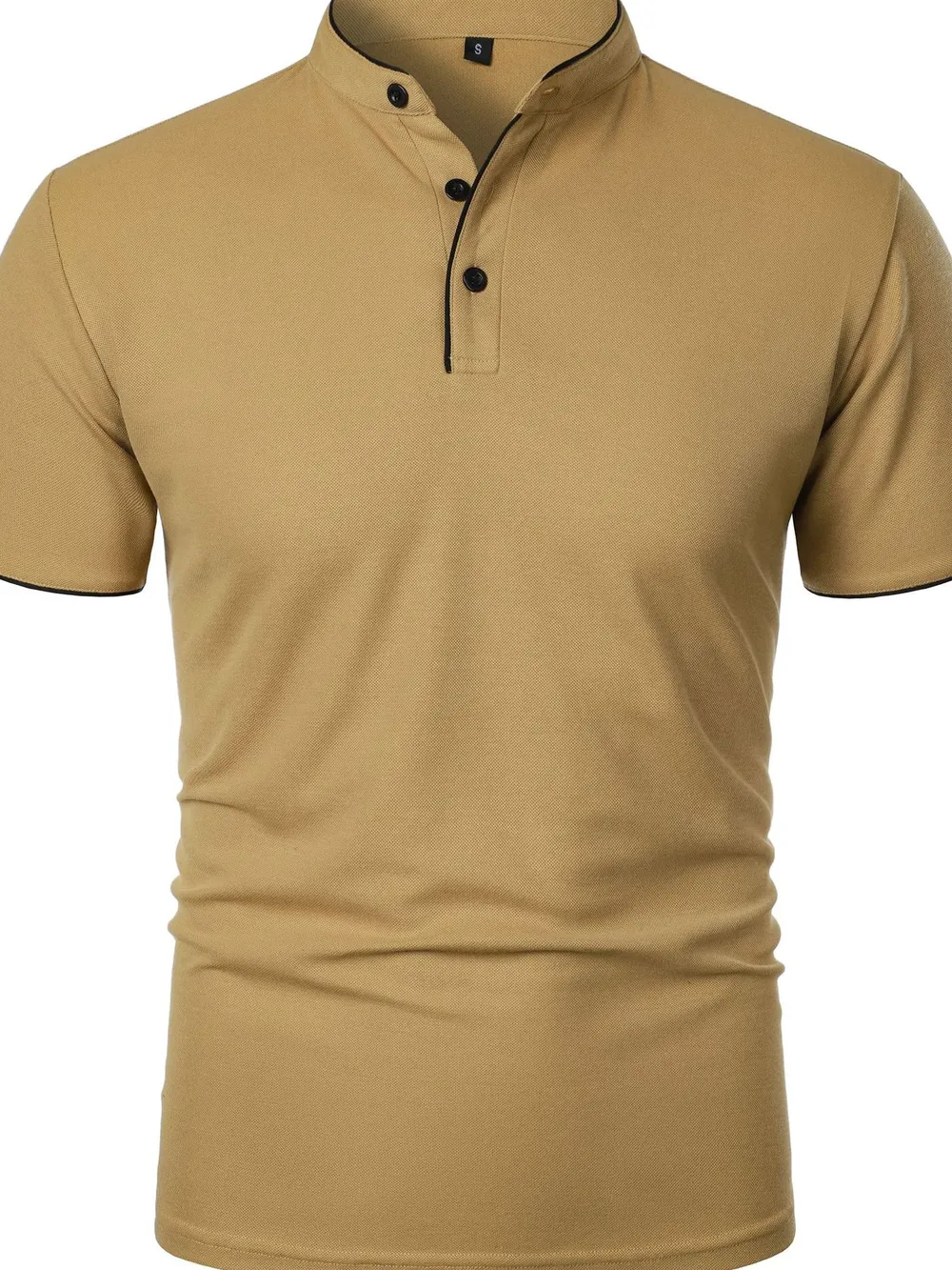 Men's Full Size Short Sleeve Contrast Trim Polo Plus Size, image 10