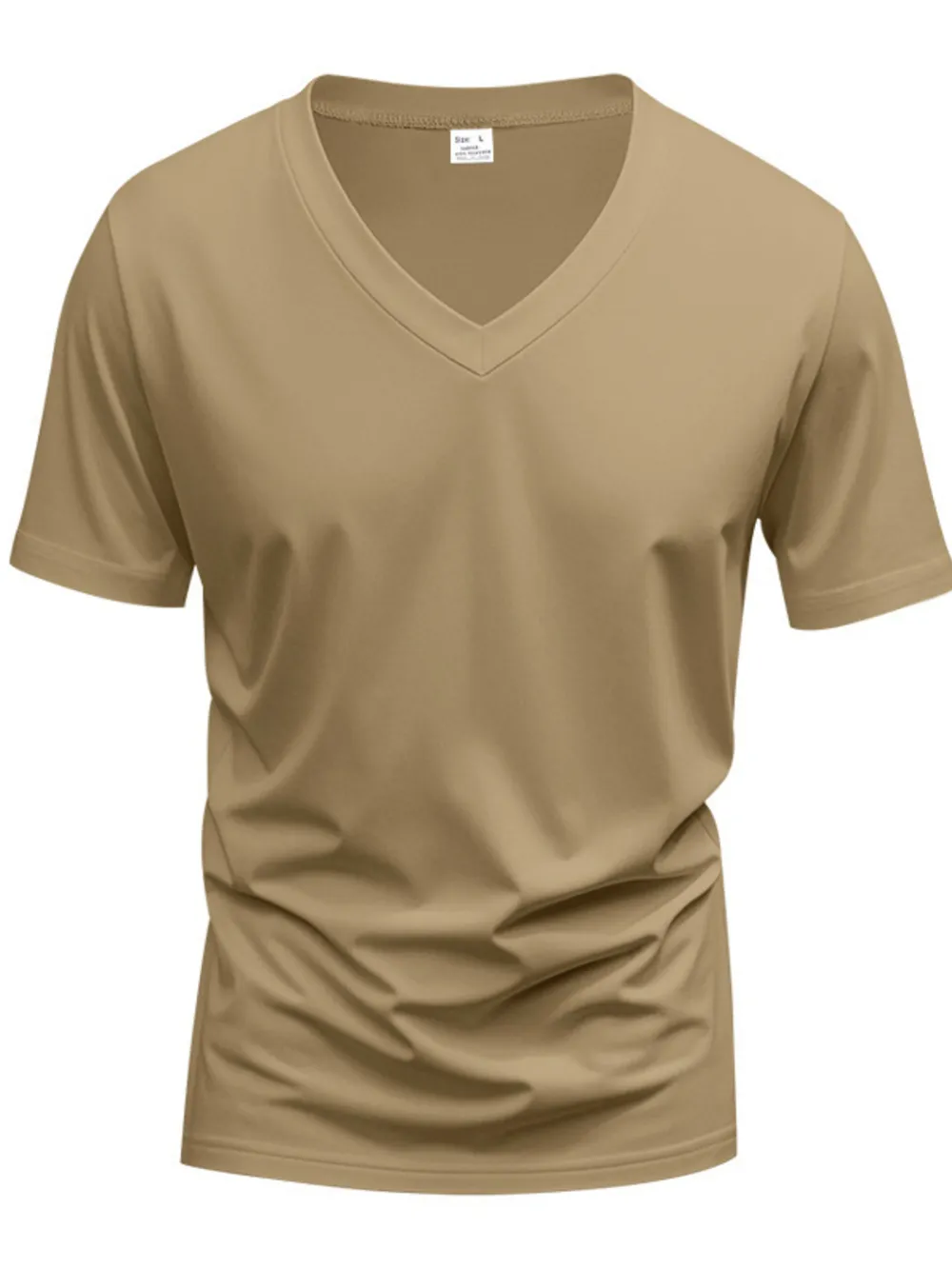 Men's Full Size V-Neck Short Sleeve T-Shirt Plus Size, image 7