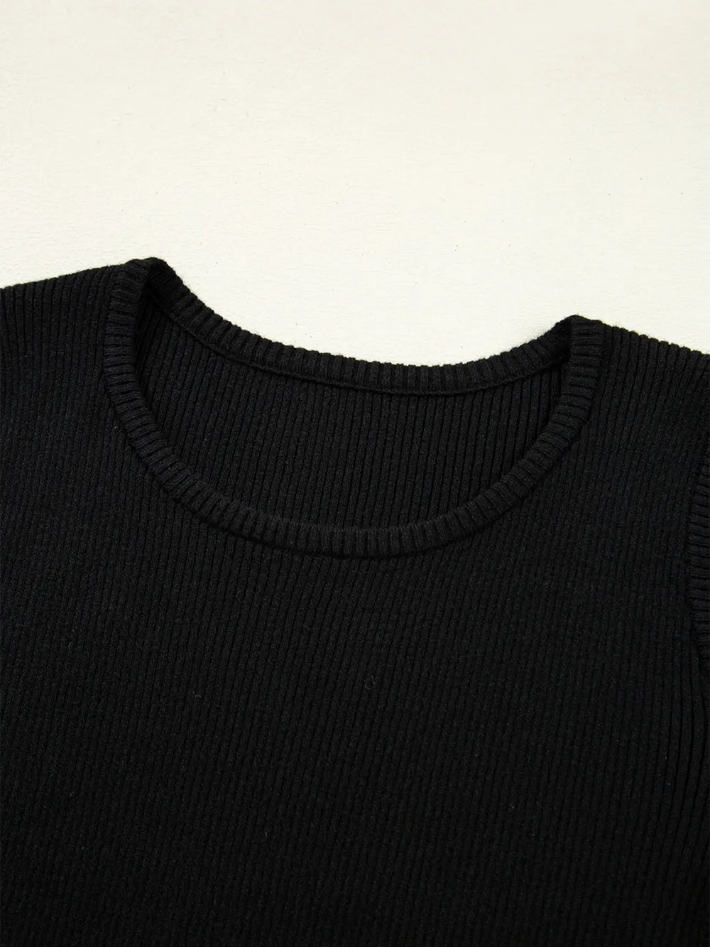 Ribbed Knit Cold Shoulder Sweater, image 5