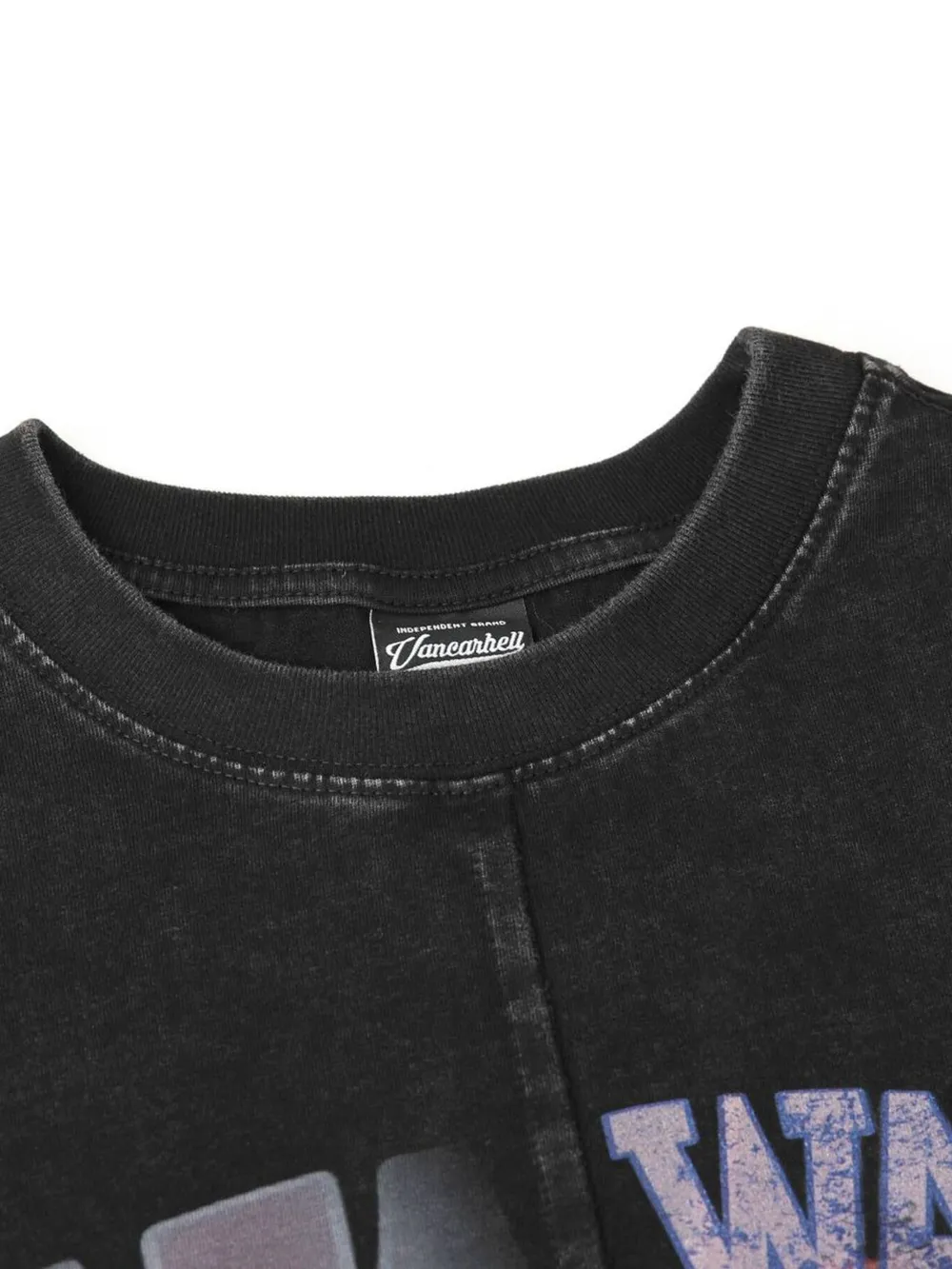 Men's Vintage Washed Letter Graphic T-Shirt, image 11