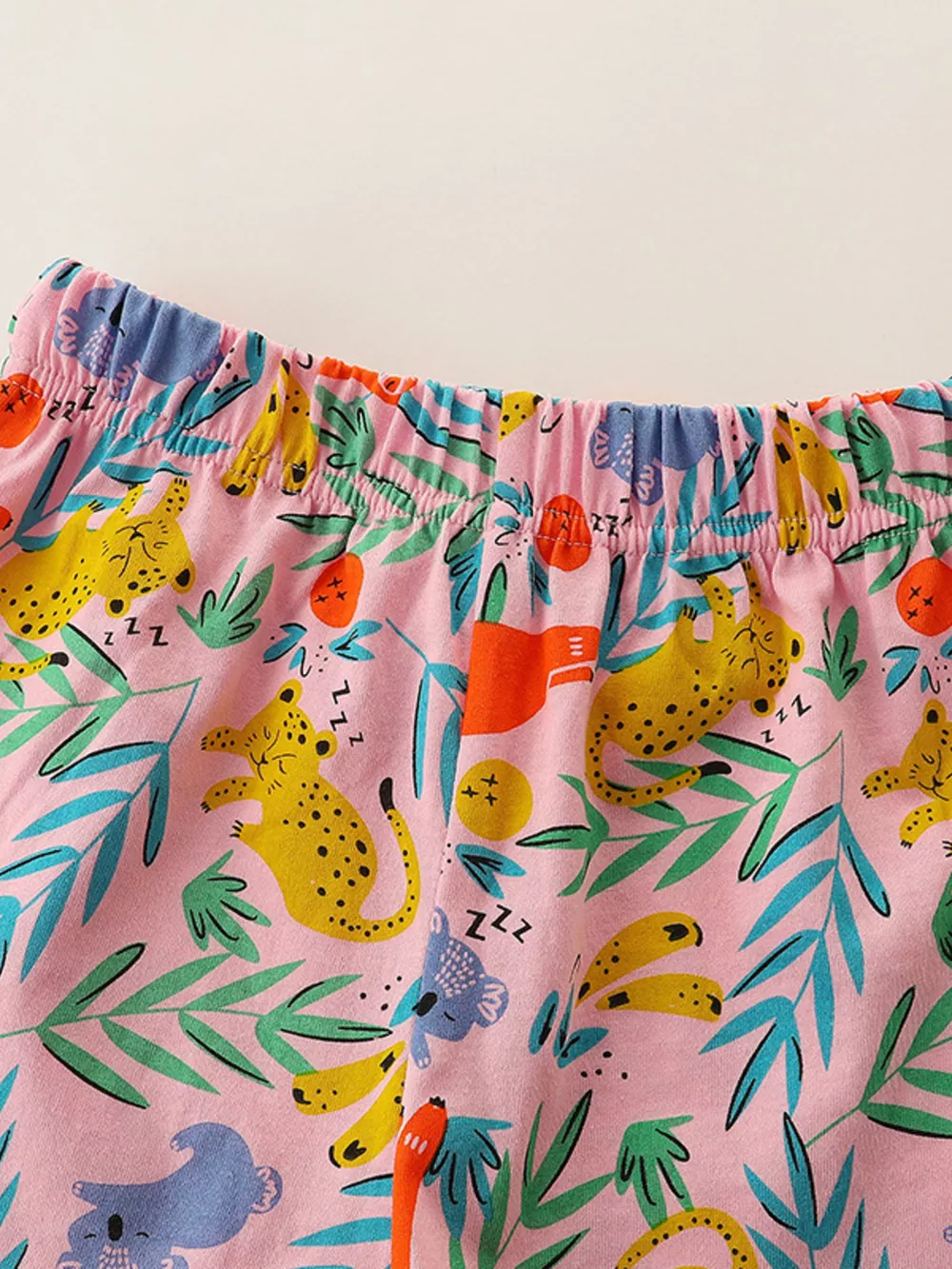Children's Sleepy Animal Top and Shorts Set, image 3
