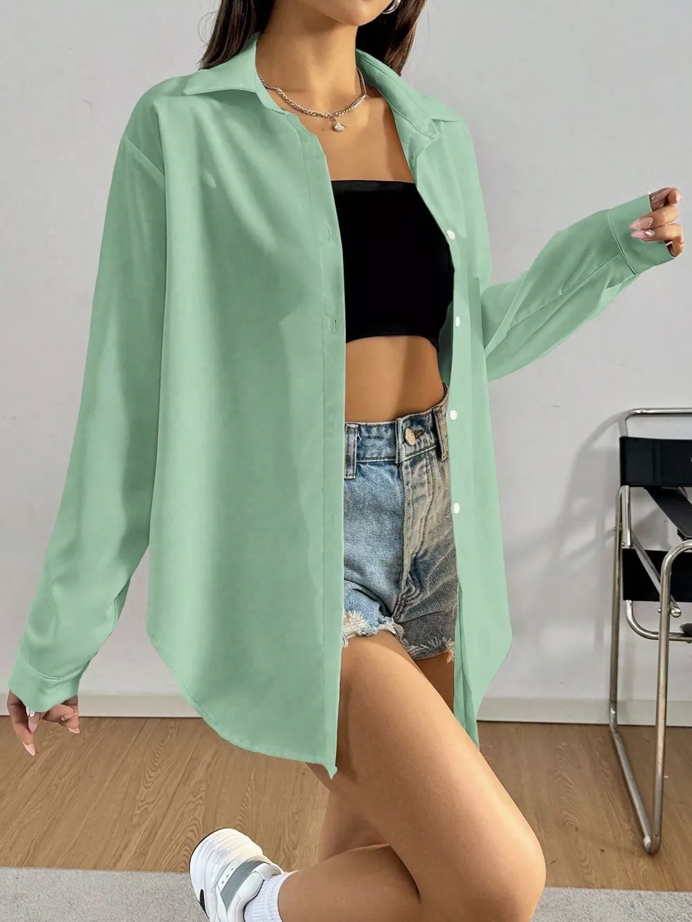 Button Up Long Sleeve Shirt, image 7