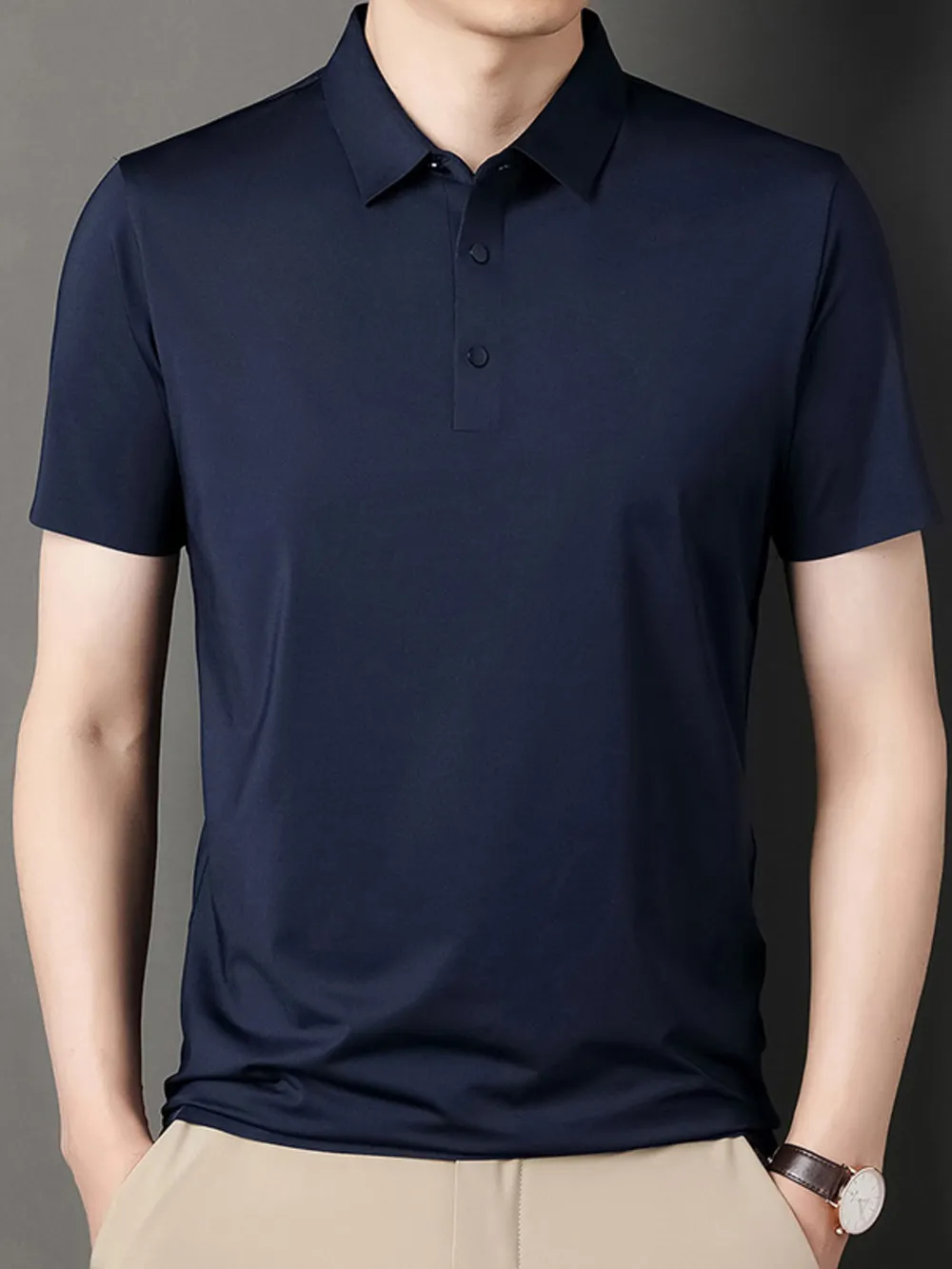 Men's Button Detail Short Sleeve Polo, image 7