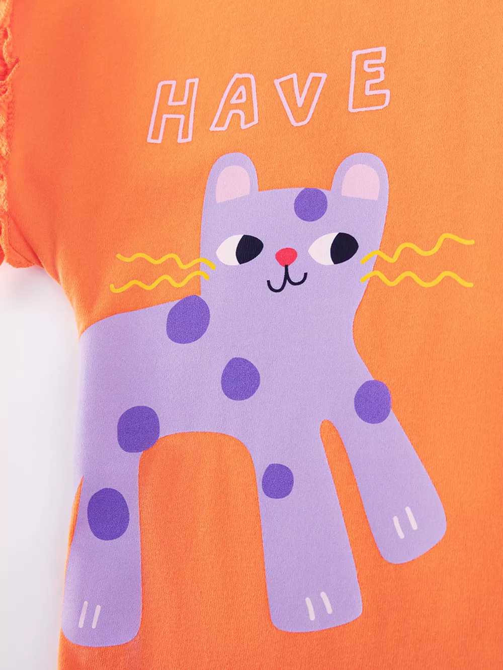 Children's Cats Graphic Tee & Striped Capri Set, image 3