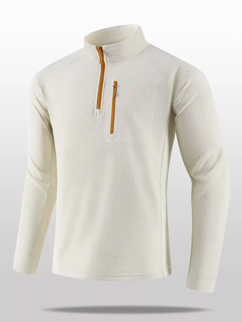 Men's Plus Size Quarter Long Sleeve Top, image 2
