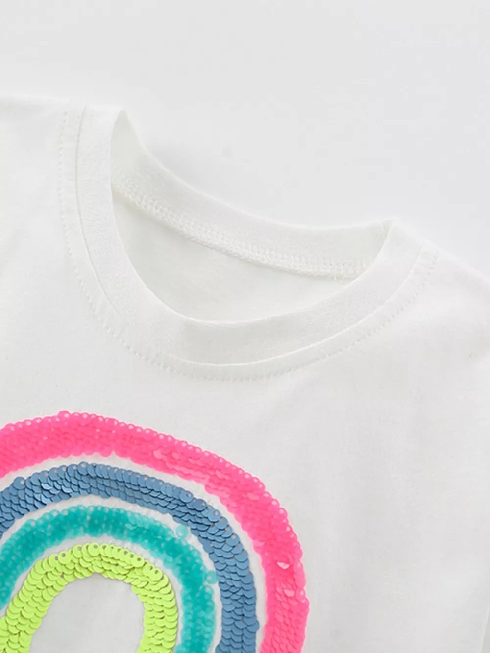 Children's Sequin Rainbow Top and Shorts Set, image 3