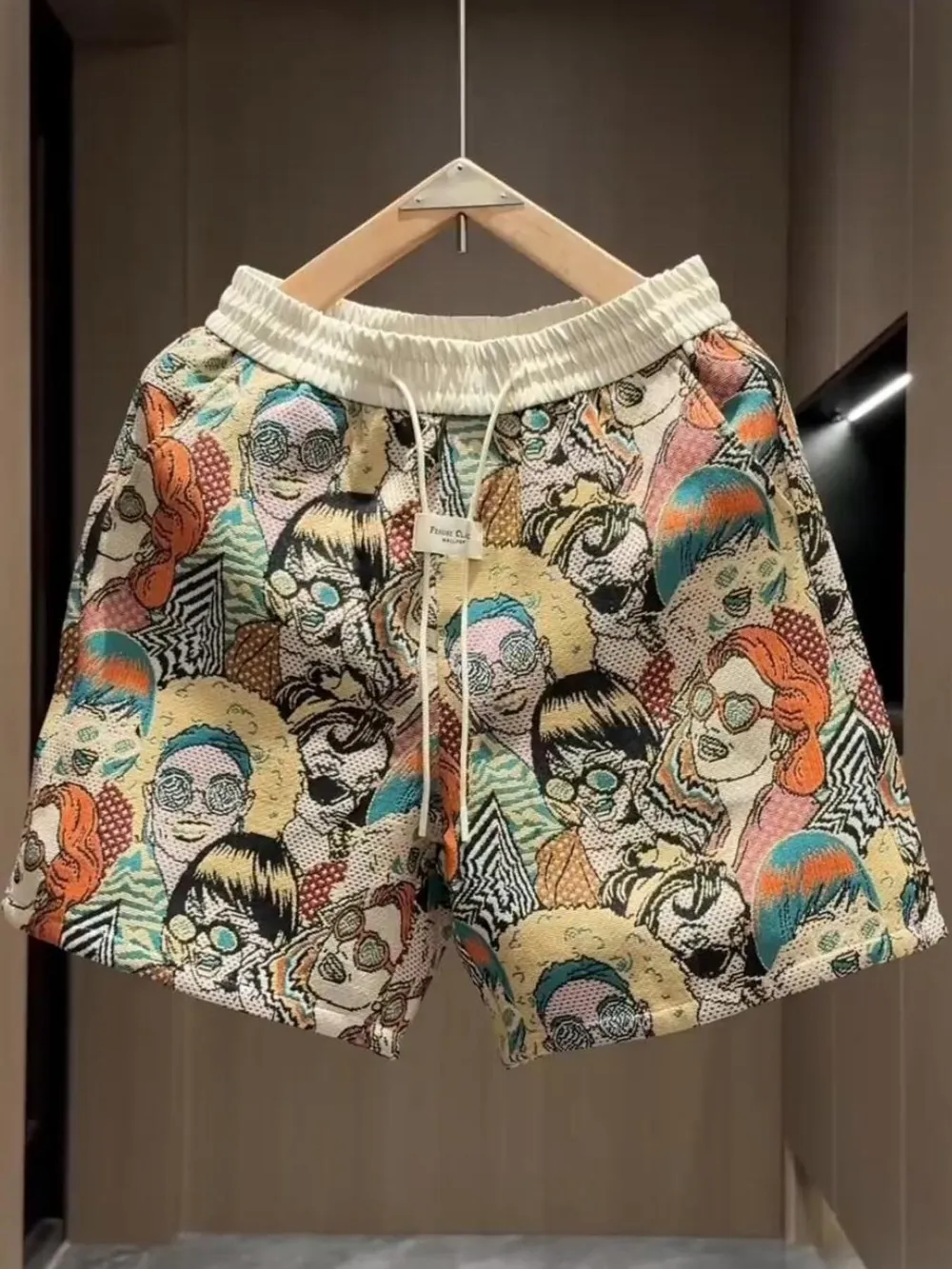 Men's Plus Size Printed Wide Leg Shorts