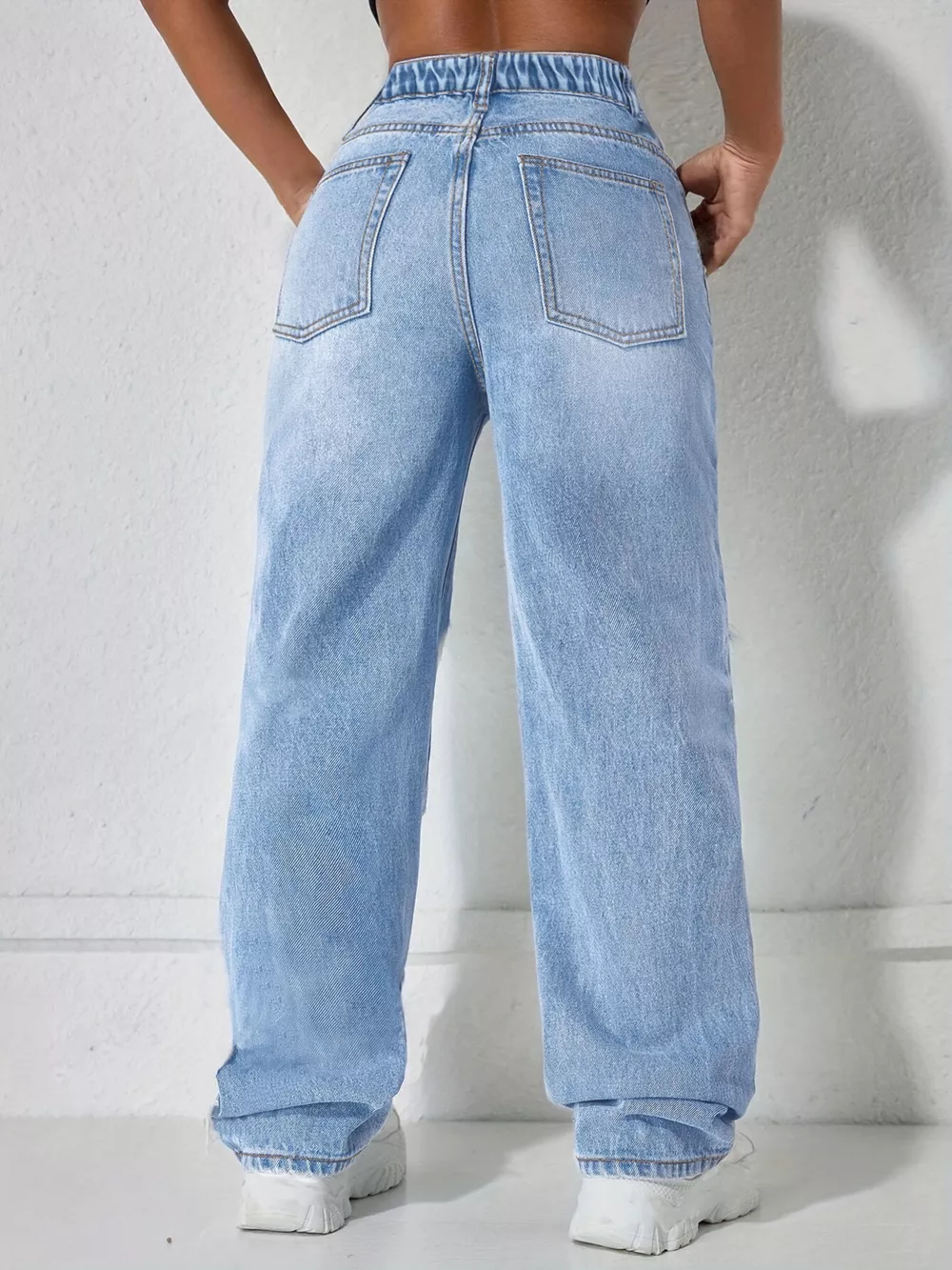 Distressed Wide Leg Jeans, image 9