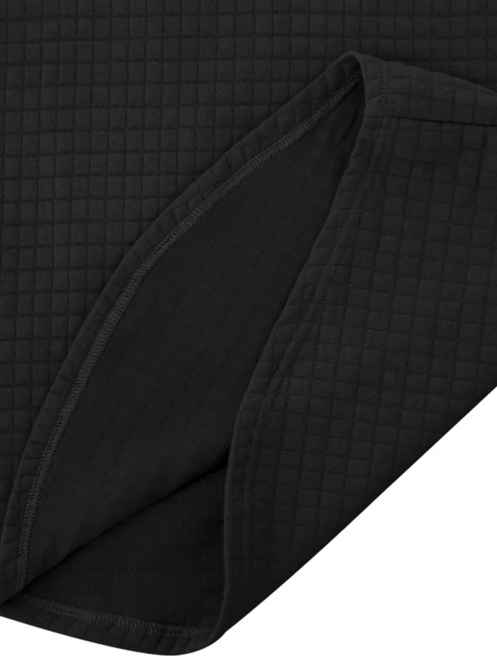 Men's Full Size Textured Short Sleeve Zipper Polo Plus Size, image 9