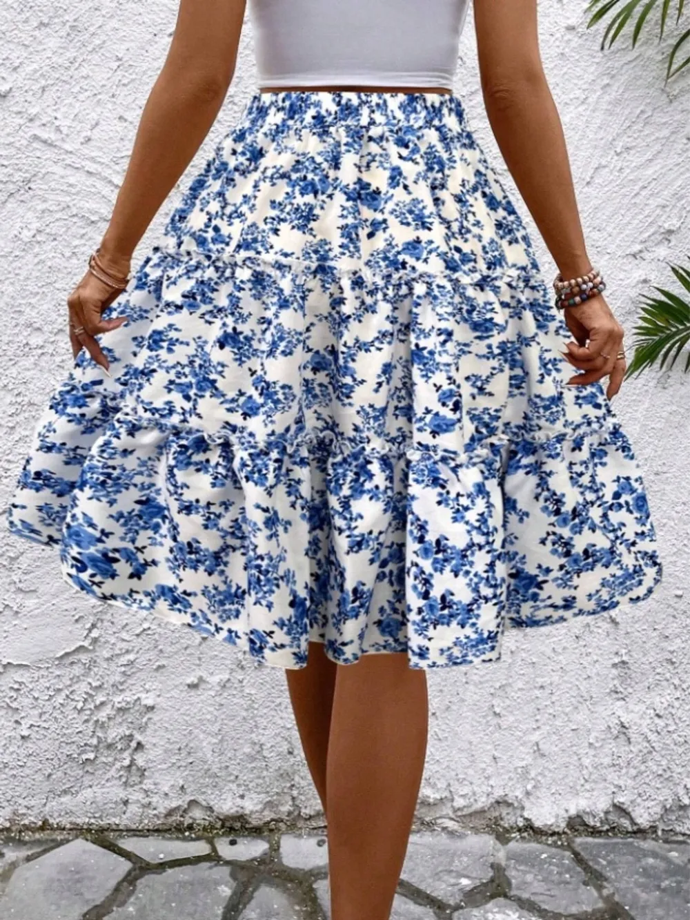Floral Print Midi Skirt, image 6