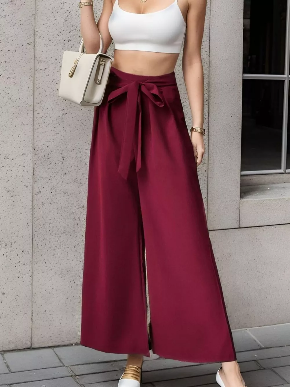 High-Waisted Wide-Leg Pants, image 4