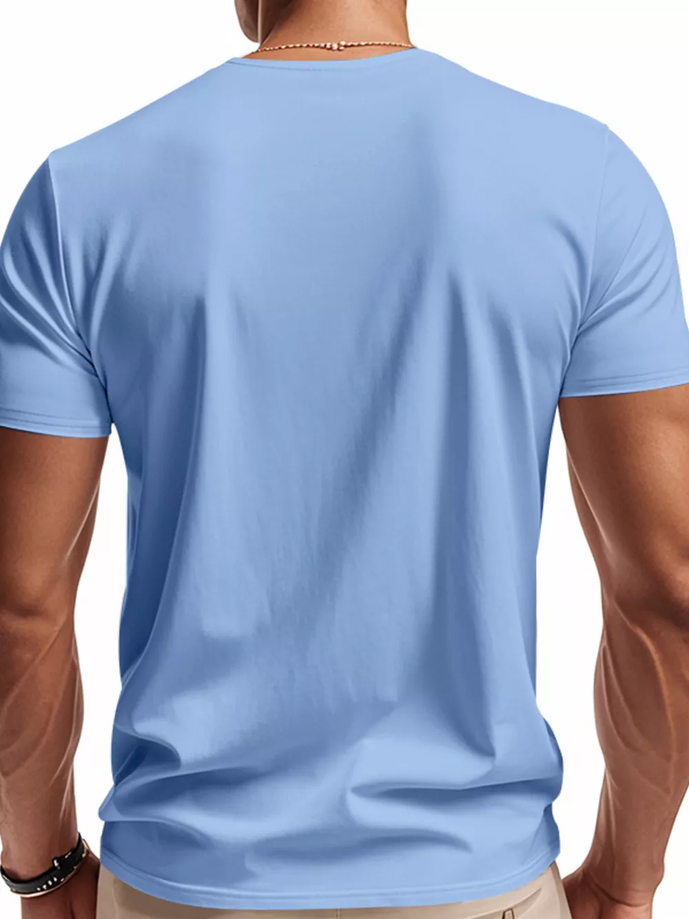 Men's Full Size Casual V-Neck Short Sleeve T-Shirt Plus Size, image 10