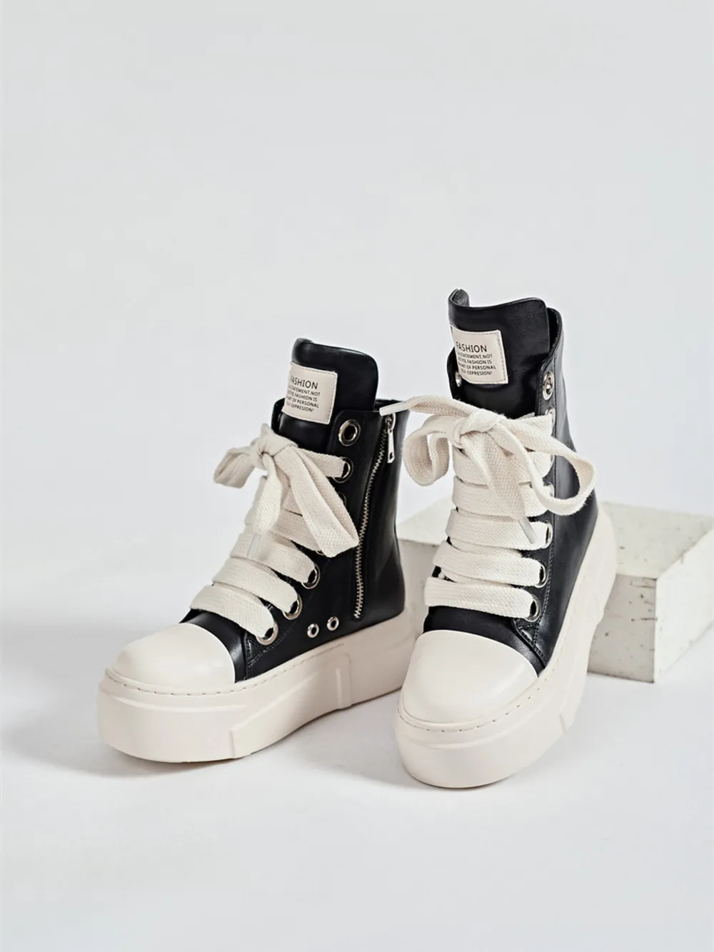 Platform Lace Up Contrast Sneakers, image 4