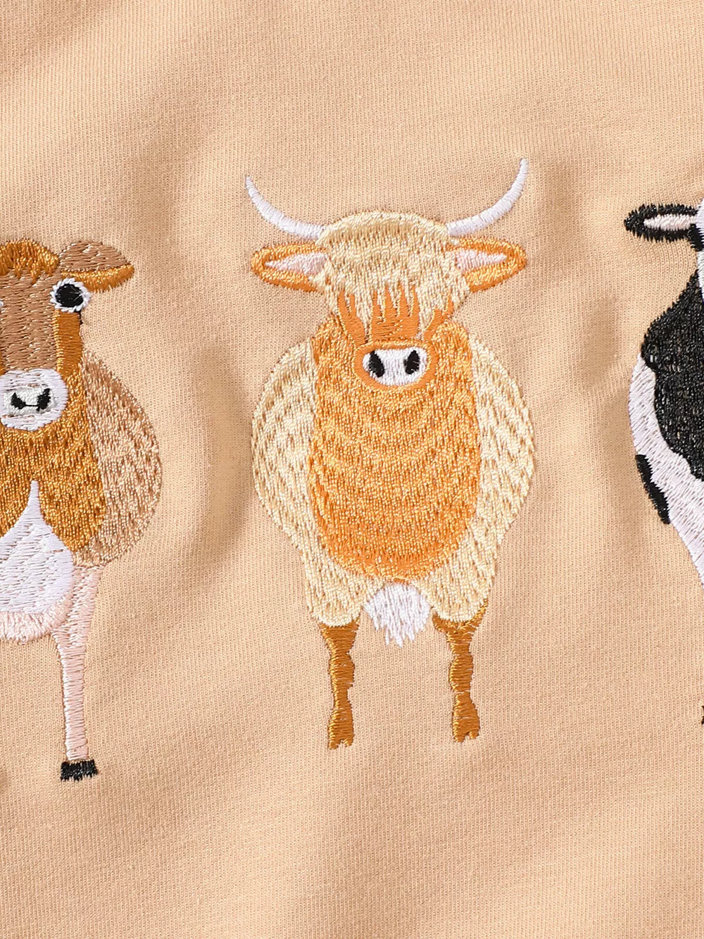 Children's Farm Animal Embroidered Top and Pants Set, image 3