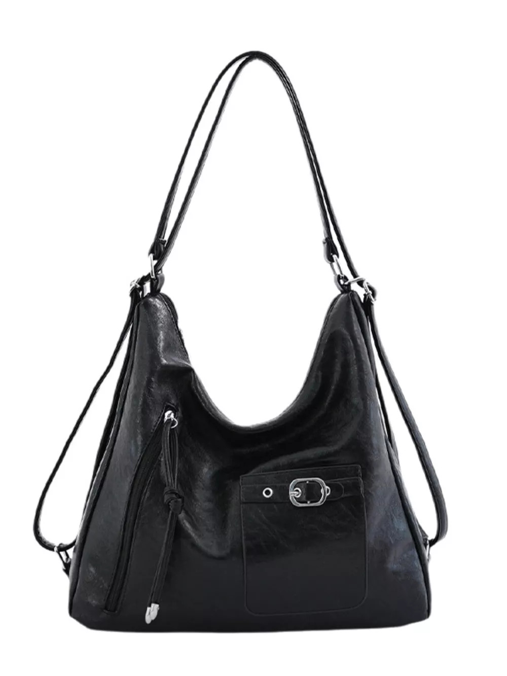 PU Leather Crossbody Bag with Heart Charm, image 10