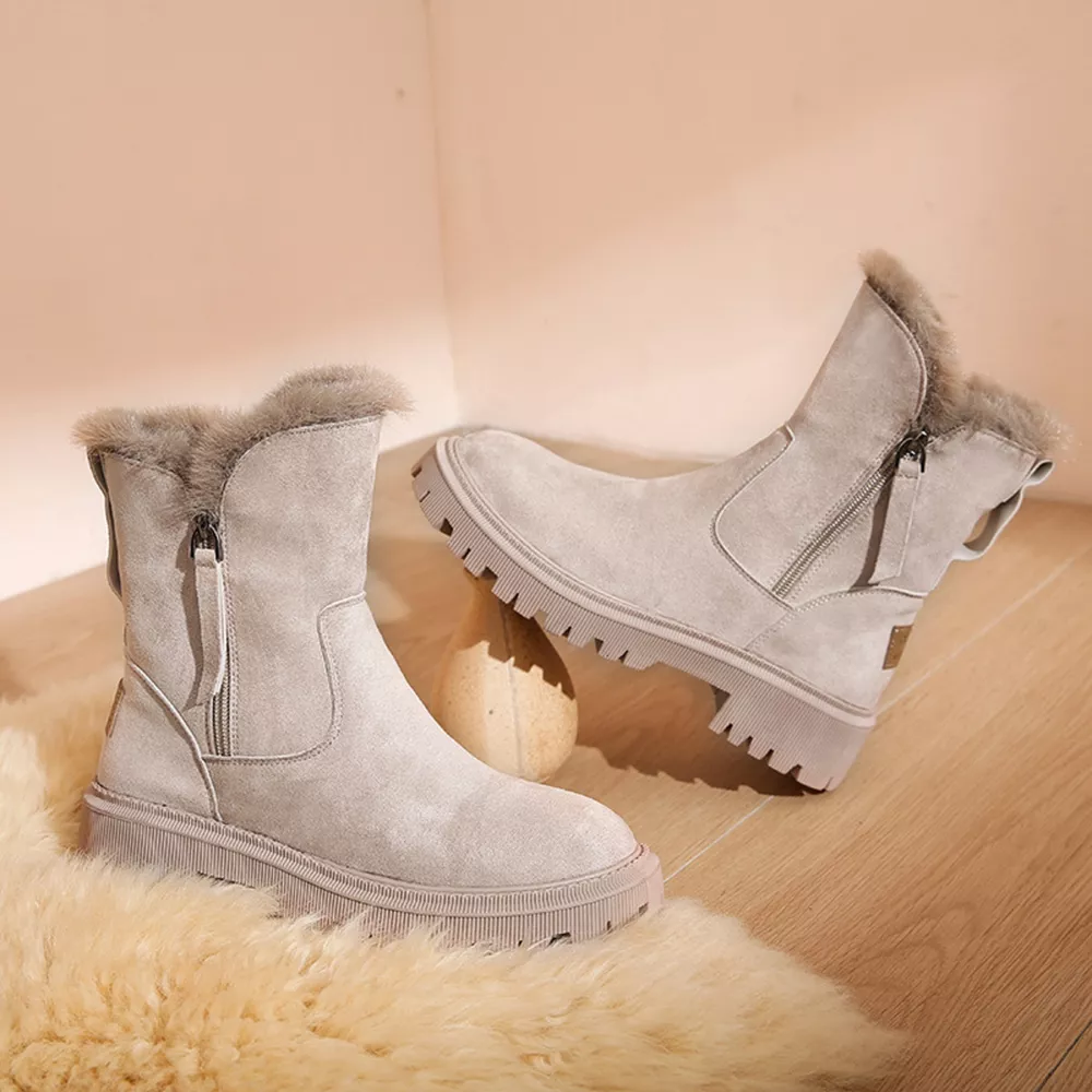 Round Toe Side Zipper Boots, image 2