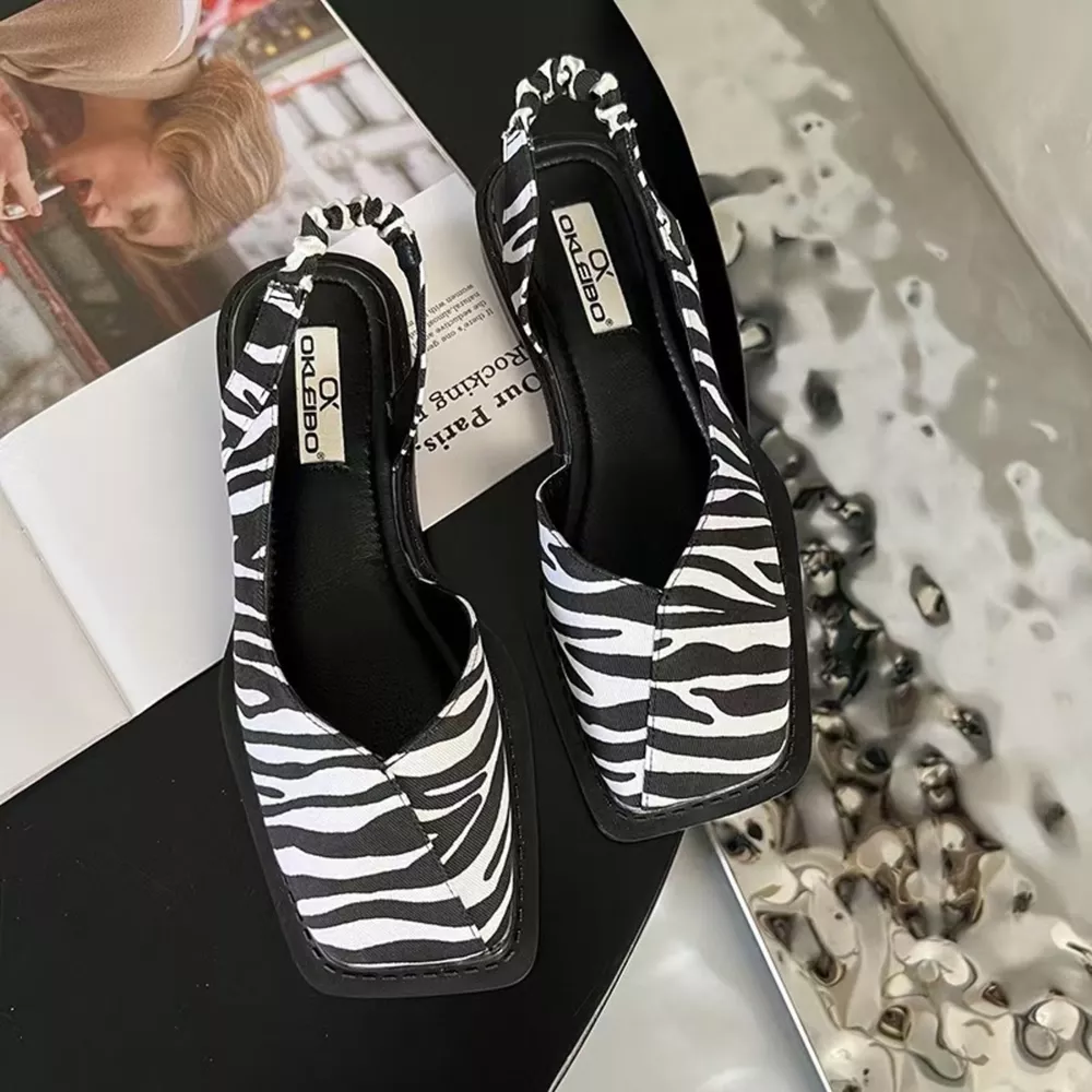 Square Toe Flats Sandals, image 6