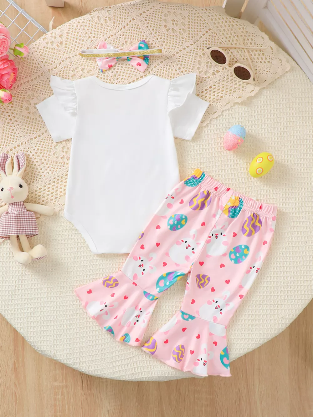 Children's My 1st Easter Top and Pants Set with Headband, image 5