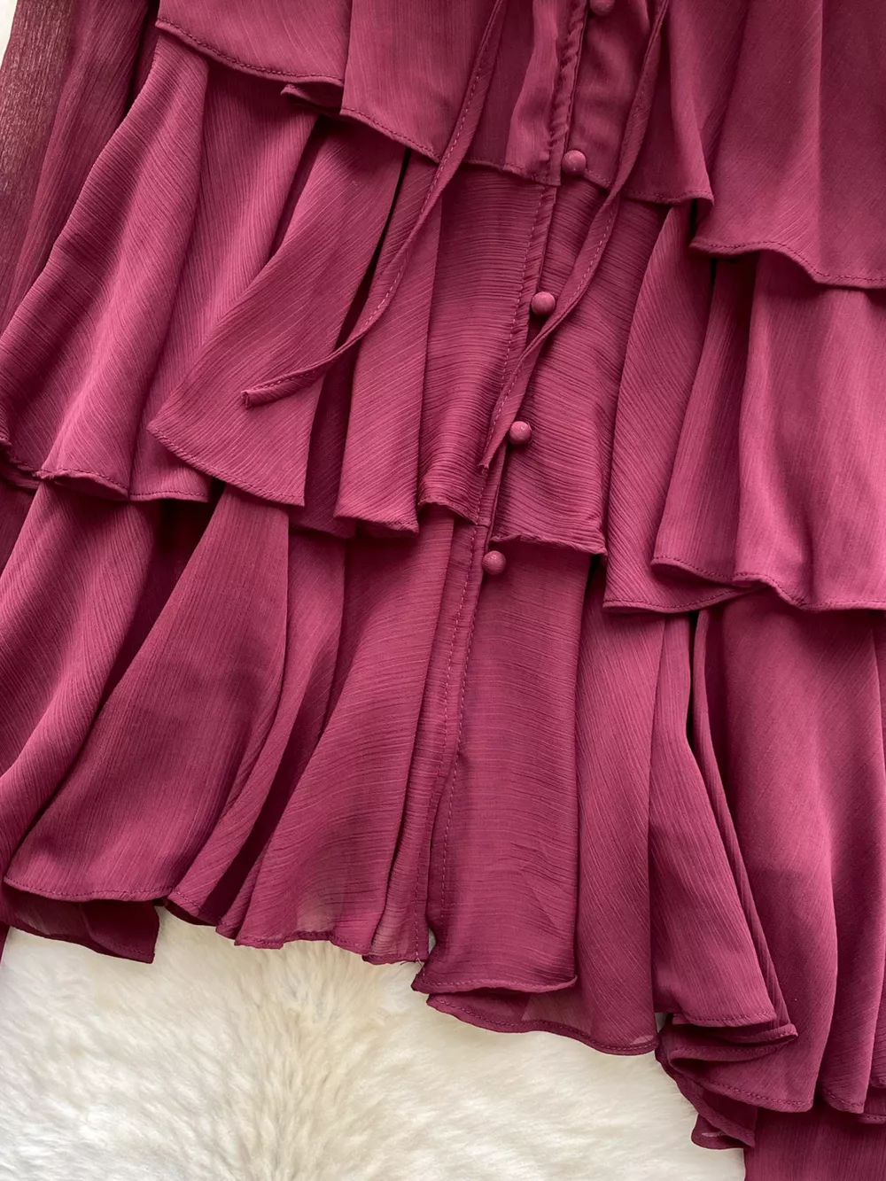 Ruffle Tiered Chiffon Blouse, image 23