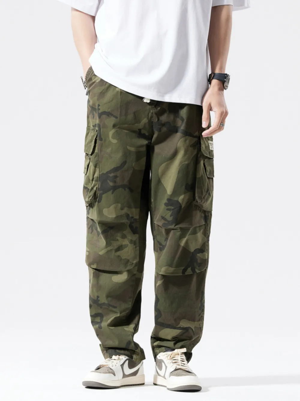 Men's Full Size Casual Camouflage Cargo Pants Plus Size