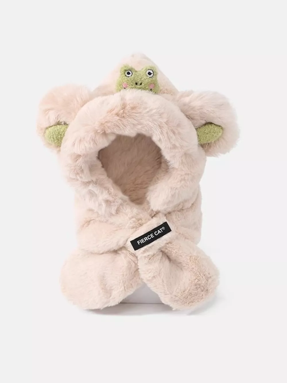 Children's Frog Plush Scarf Hat