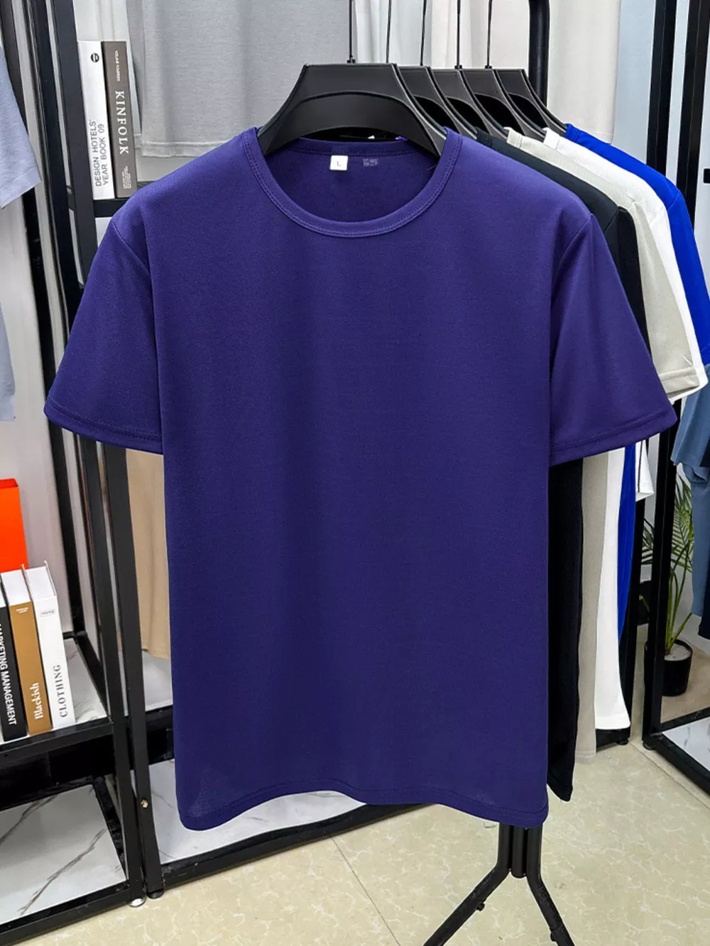 Men's Plus Size Round Neck Short Sleeve T-Shirt, image 7
