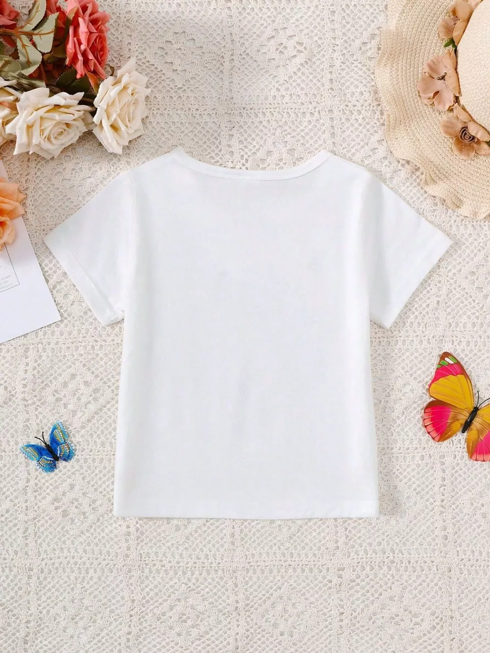 Children's Butterfly Tree Graphic Casual T-Shirt, image 5