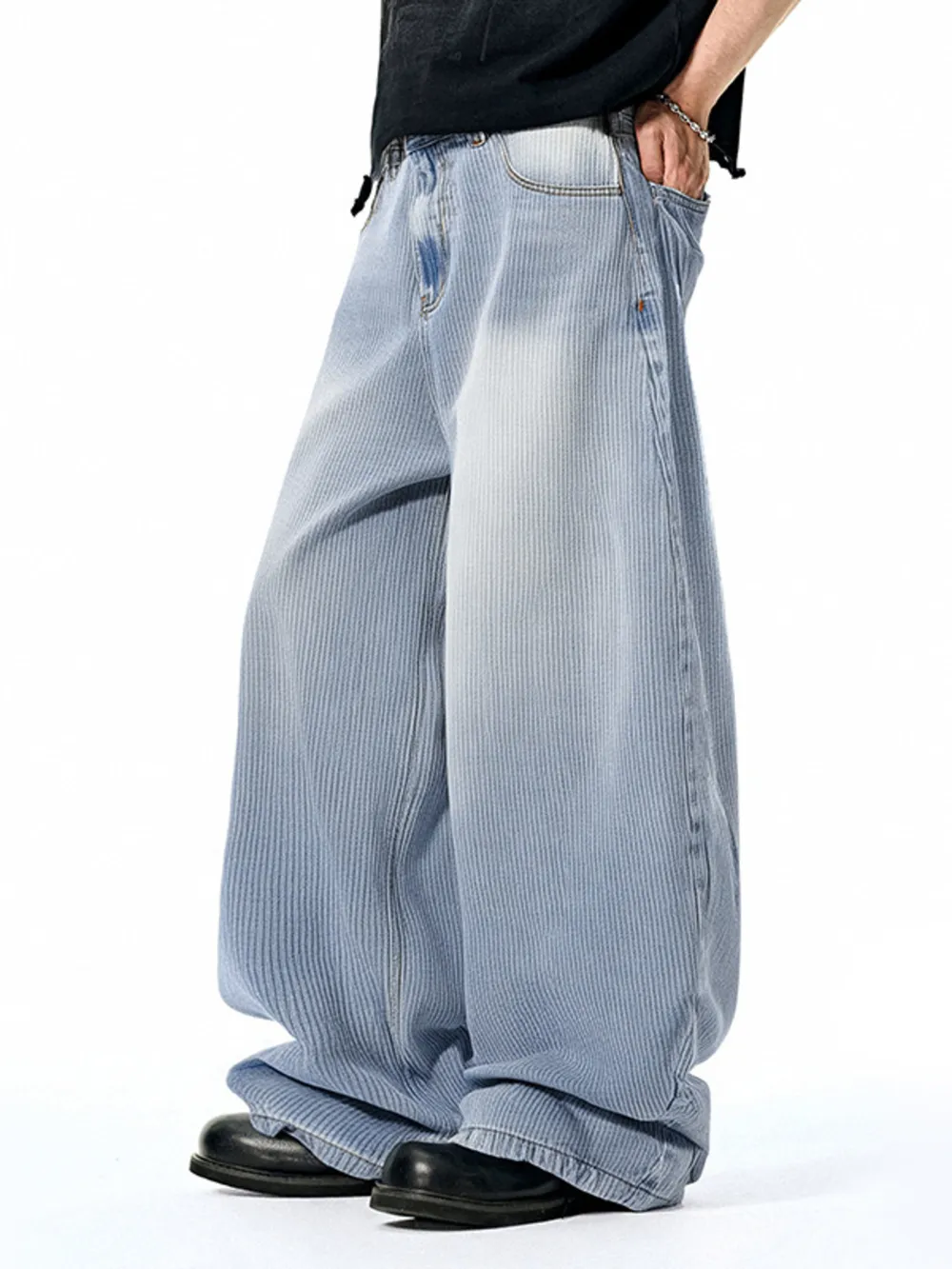 Men's Wide Leg Jeans, image 2