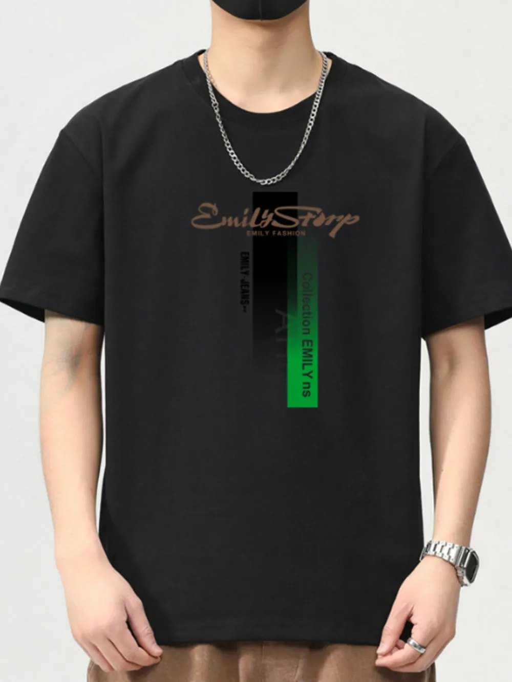 Men's Plus Size Round Neck Short Sleeve T-Shirt