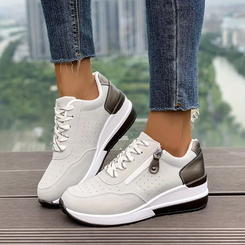 Round Toe Lace Up Sneakers, image 9