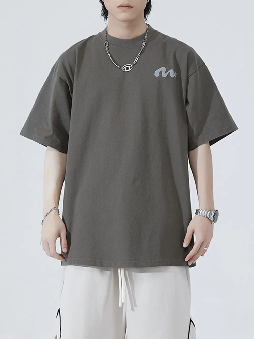 Men's Full Size Round Neck Half Sleeve T-Shirt Plus Size, image 5