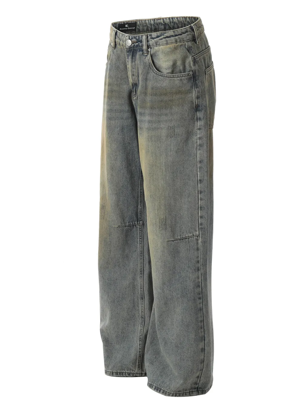 Men's Washed Wide Leg Jeans