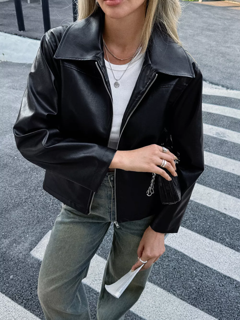 Zip Up Leather Jacket, image 2
