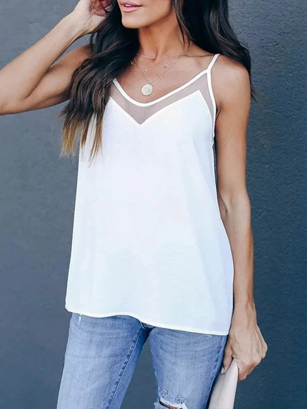 Full Size V-Neck Cami Top Plus Size, image 8