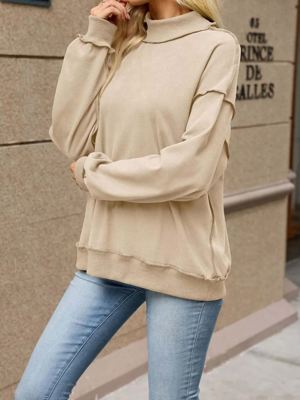 Loose Fit Crew Neck Sweatshirt, image 8