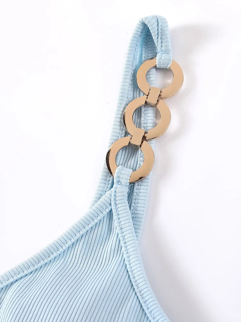 Chain Strap Ribbed Cami Top, image 6